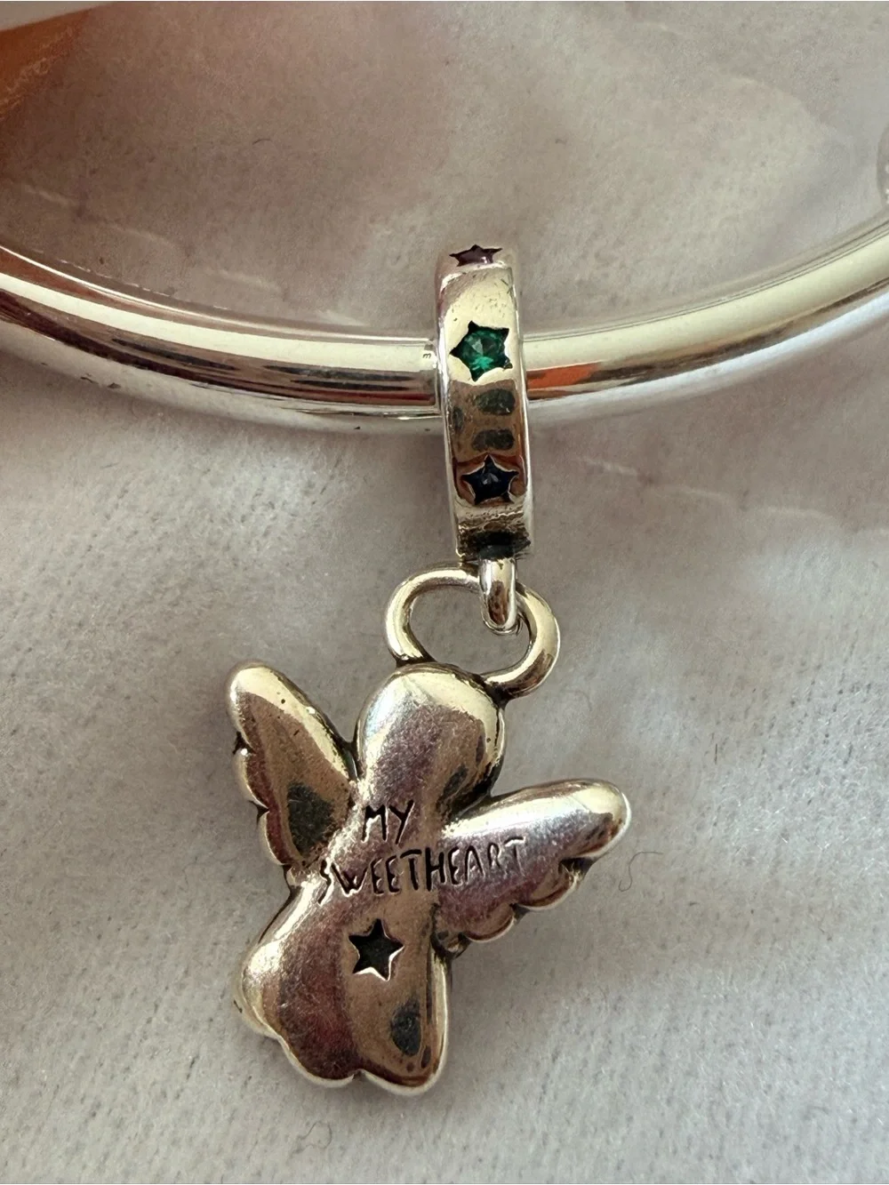 Pandora Gingerbread Angel Dangle Charm